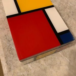 MONDRIAN HI END LACQUER HAND CRAFTED WOOD BOX NWOT